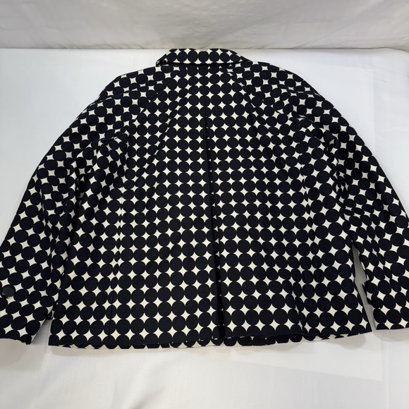 NEW Talbots Jackie Fit Polka Dot Blazer Jacket 100% Cotton Womens Size 14 Preppy - Picture 6 of 14